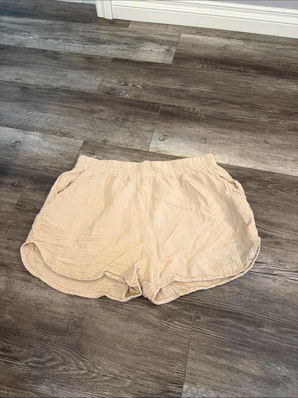 Babi Light Beige Women’s Casual Lounge Shorts